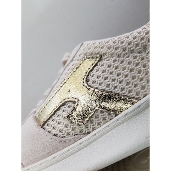 White & gold leather sneakers - HAZEL Faguo Hazel Sneakers Gold Beige Size 36